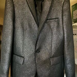 Elegant Black Textured Blazer